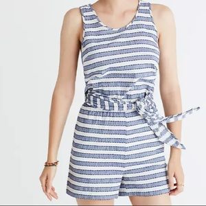 Madewell Striped Wrap Romper